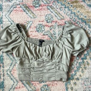 Green Ruched Top